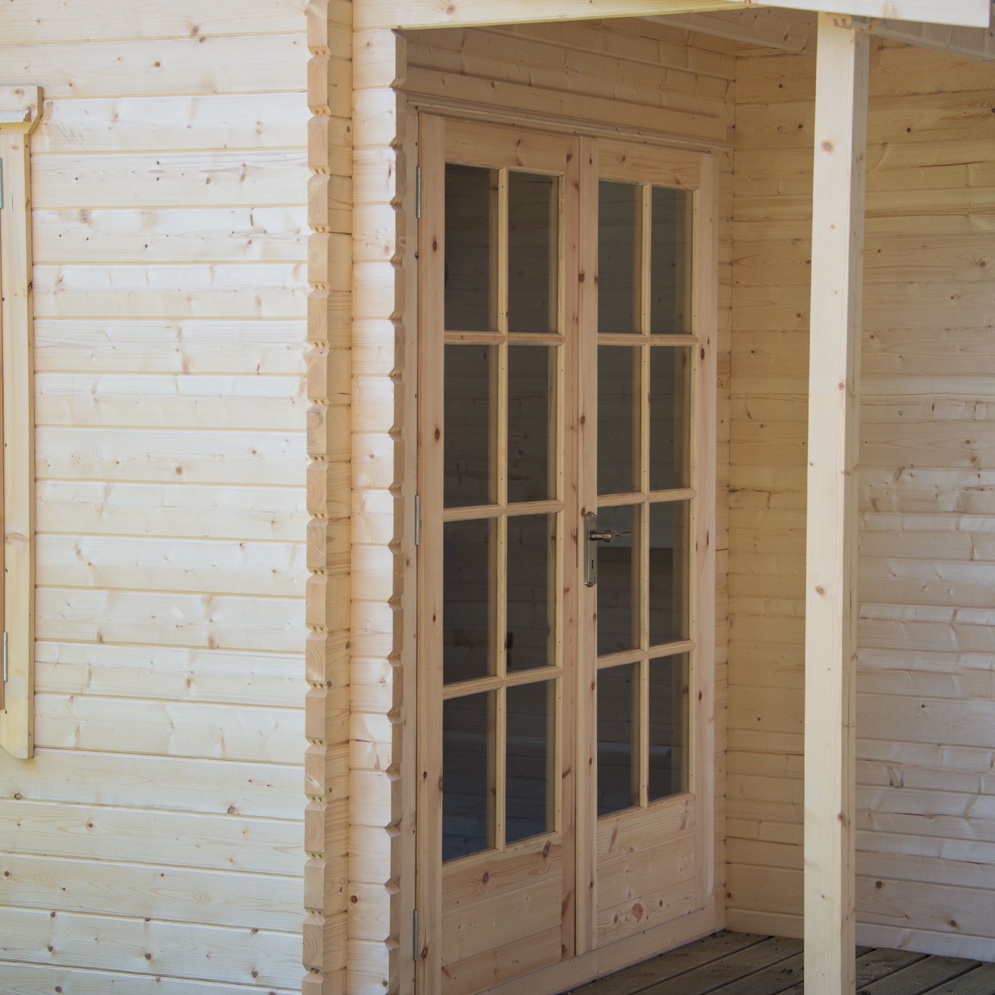 Shire Twyford 16x17 ft & 2 windows Apex Wooden Cabin with Felt tile roof - Assembly service included