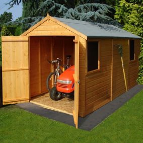 Shire Warwick 12x6 Apex Dip treated Shiplap Wooden Shed with floor - Assembly service included