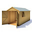Shire Warwick 12x6 Apex Dip treated Shiplap Wooden Shed with floor