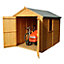 Shire Warwick 8x6 ft Apex Wooden 2 door Shed with floor & 1 window - Assembly service included