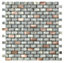 Shoreditch Grey Matt Copper effect Brick Natural stone Mosaic tile, (L)298mm (W)304mm