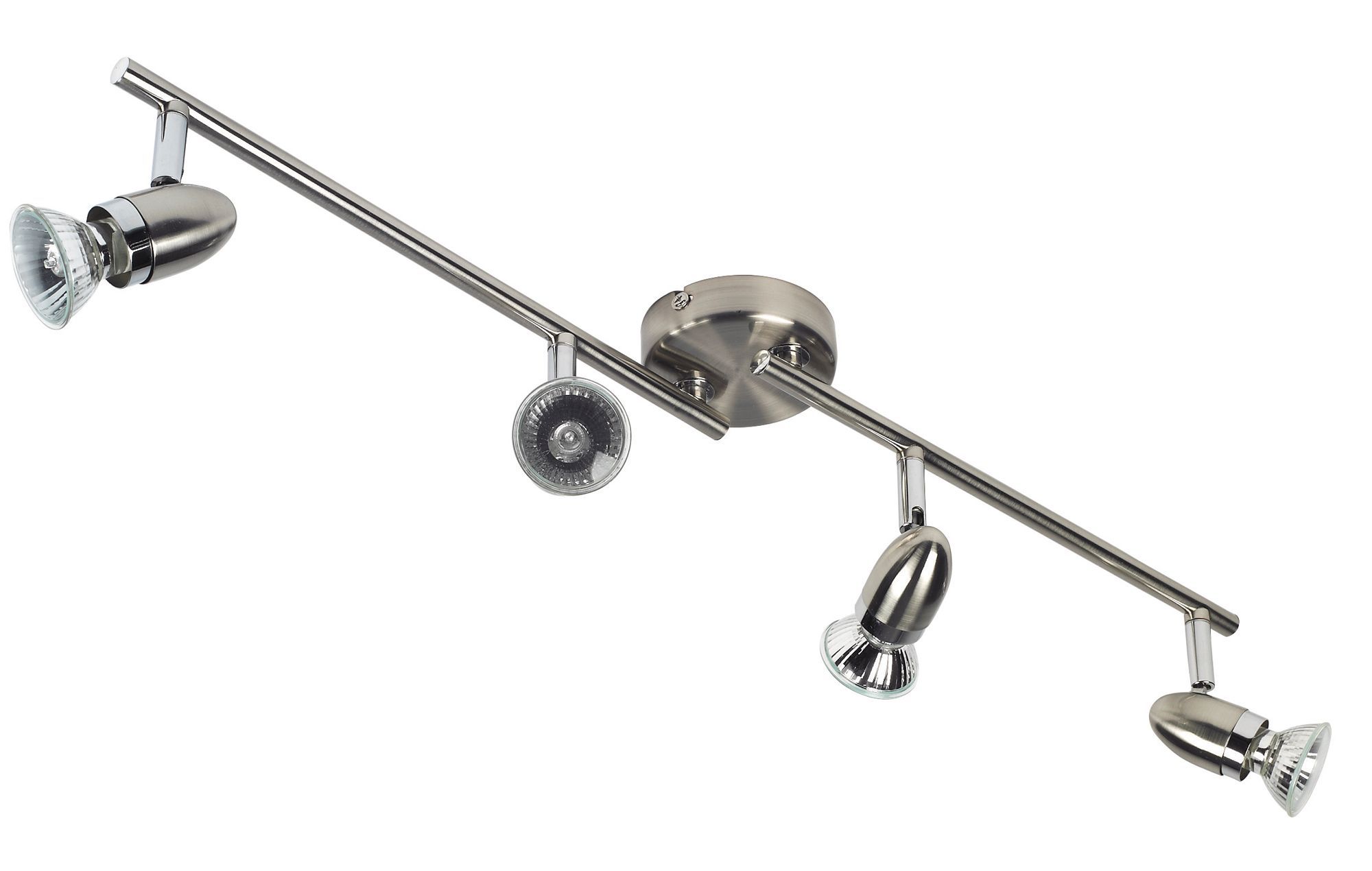 Shot Chrome effect Mains-powered 4 Spotlight bar