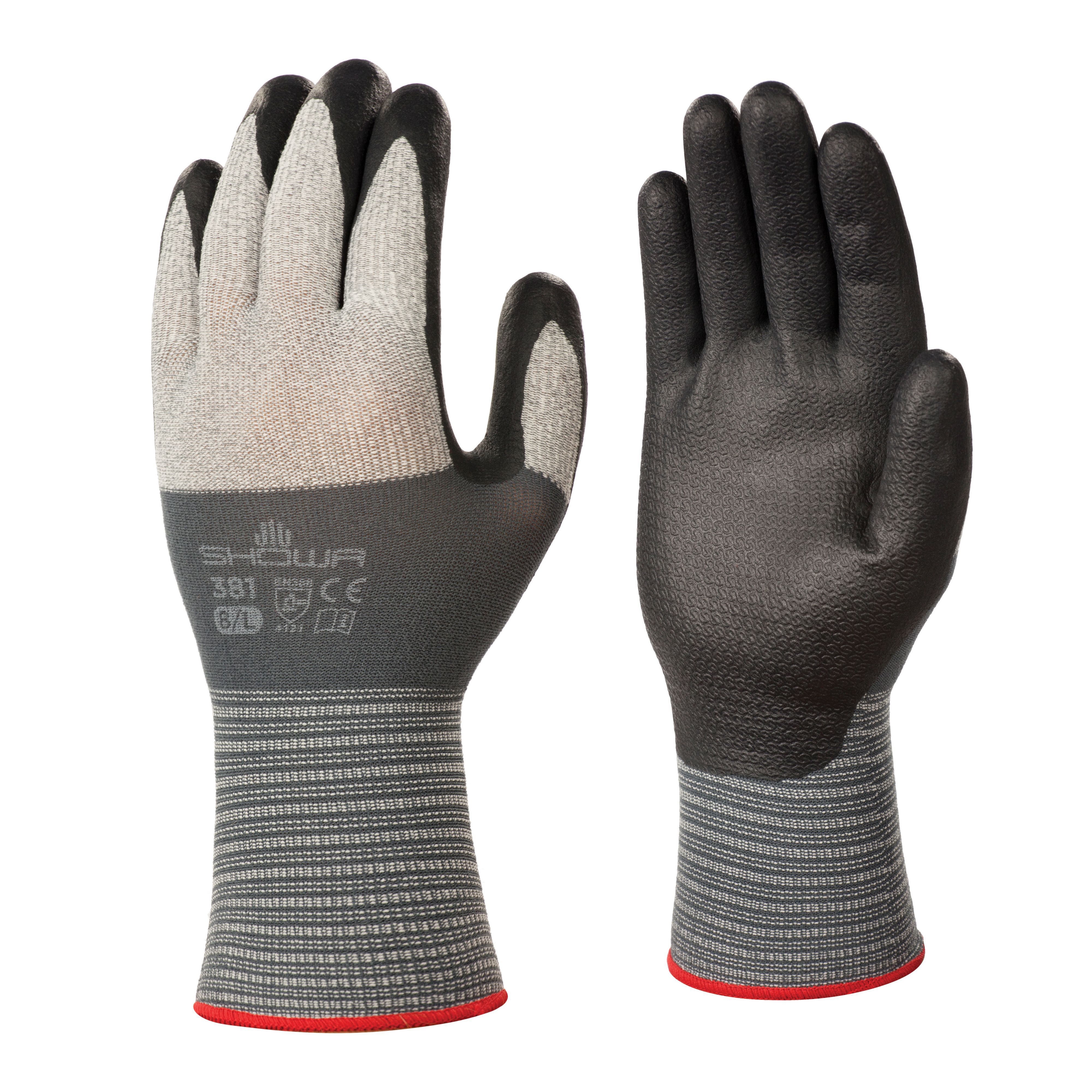 Click Puggy Pu Coated Gloves Grey Gloves Work Wear Women Gray Color