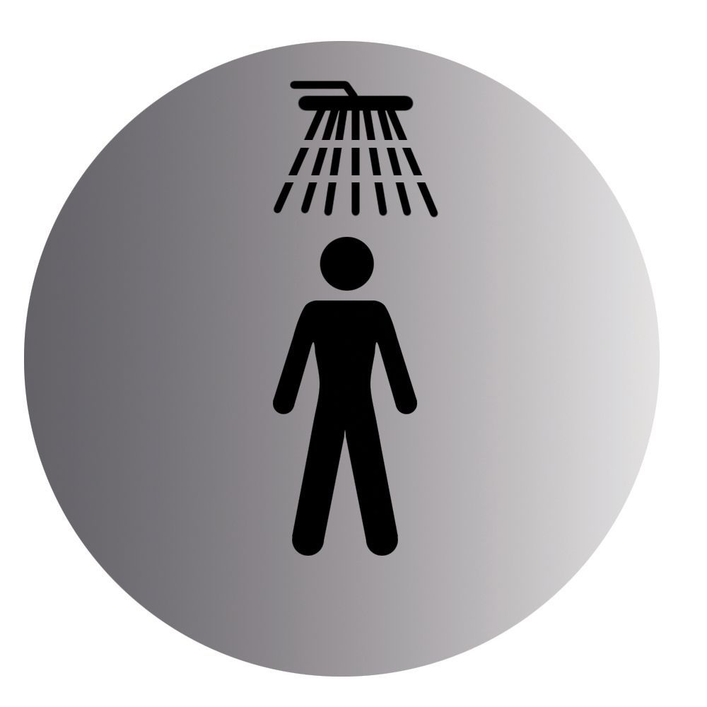 Shower Stainless steel Advisory sign
