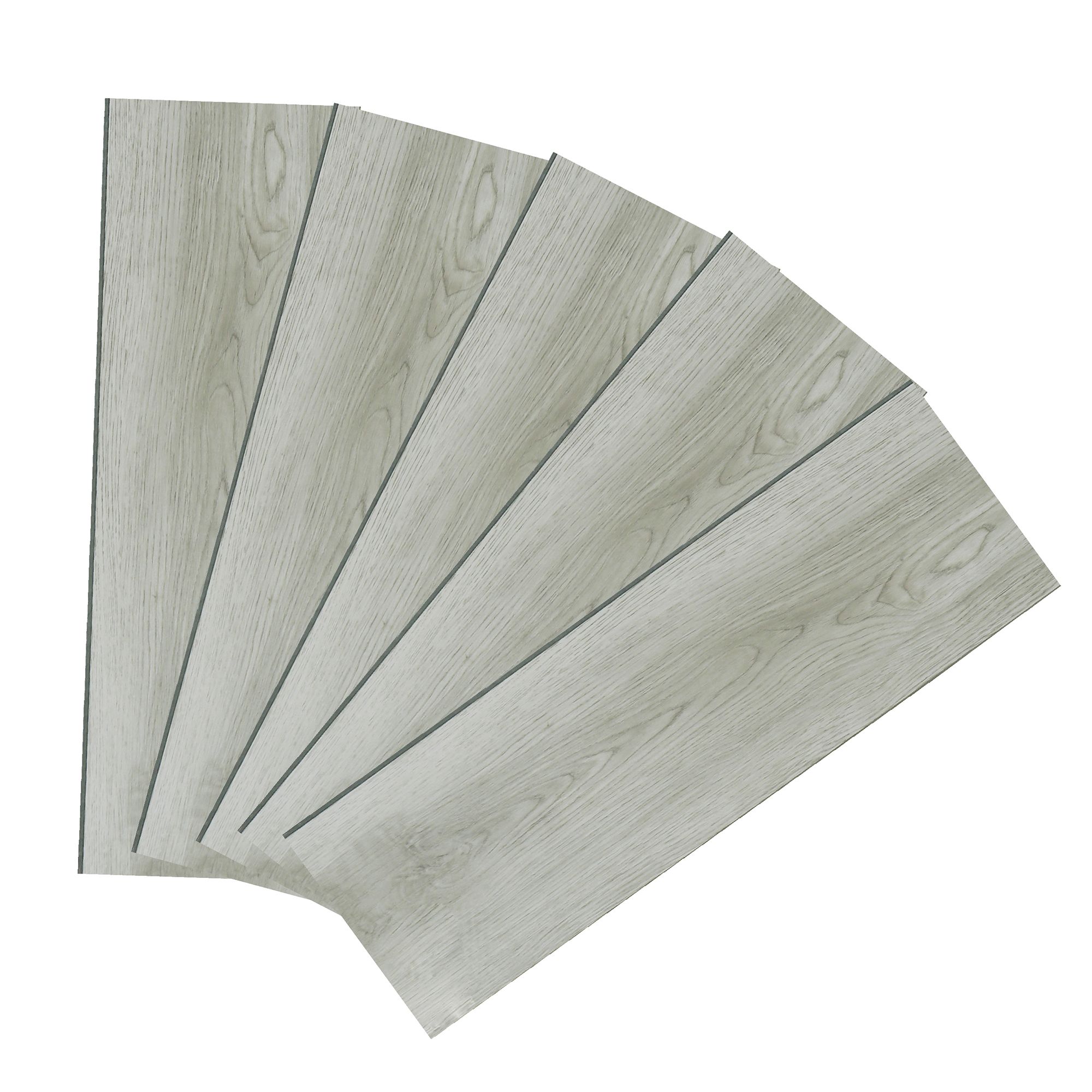Showhome Grey Wood effect Vinyl tile Pack of 13