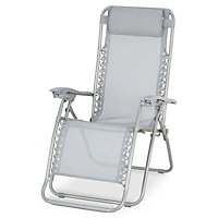 Shrewsbury Grey Gravity chair (H)1110mm (W)660mm (D)1580mm