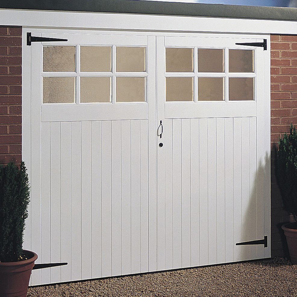 Side Hung Glazed Garage Door Pair, (H)1981mm (W)2134mm | DIY At B&Q