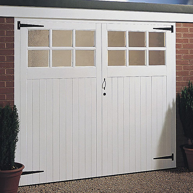 Side Hung Glazed Garage Door Pair H, How To Build A Hinged Garage Door