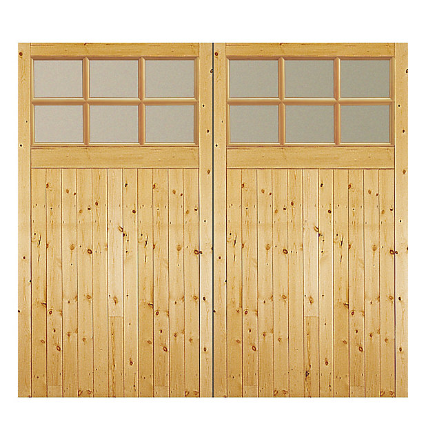 Side Hung Glazed Garage Door Pair H, Wooden Garage Doors Side Hinged B Q