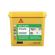 Sika FastFix Ready mixed Quick dry Charcoal Jointing compound, 15kg Plastic tub