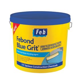 Sika Febond Blue Grit Ready mixed Bonding Plaster, 10L Plastic bucket