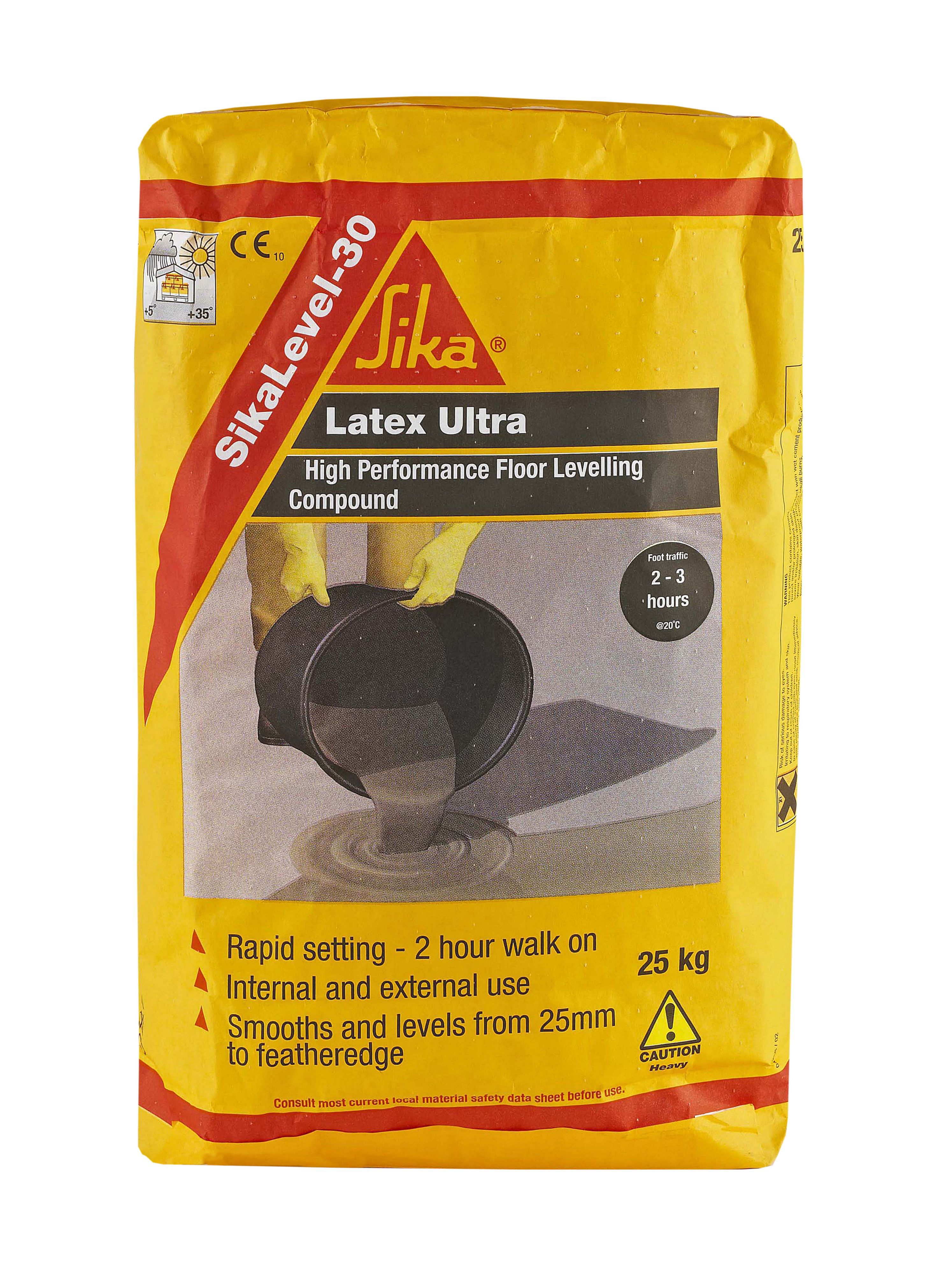 Sika Latex Ultra Floor Levelling Compound, 25kg Bag | DIY At B&Q