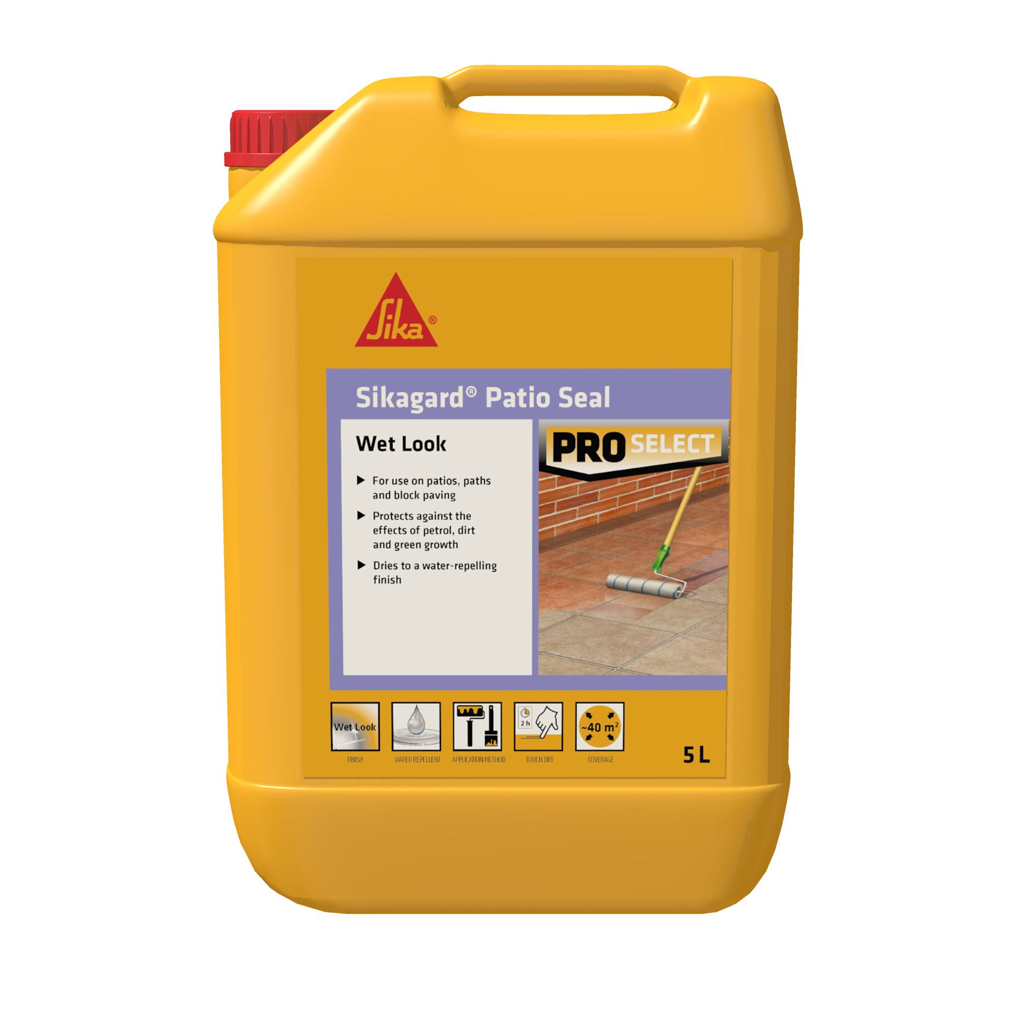 Sika Natural Wet look patio sealer, 5L DIY at B&Q