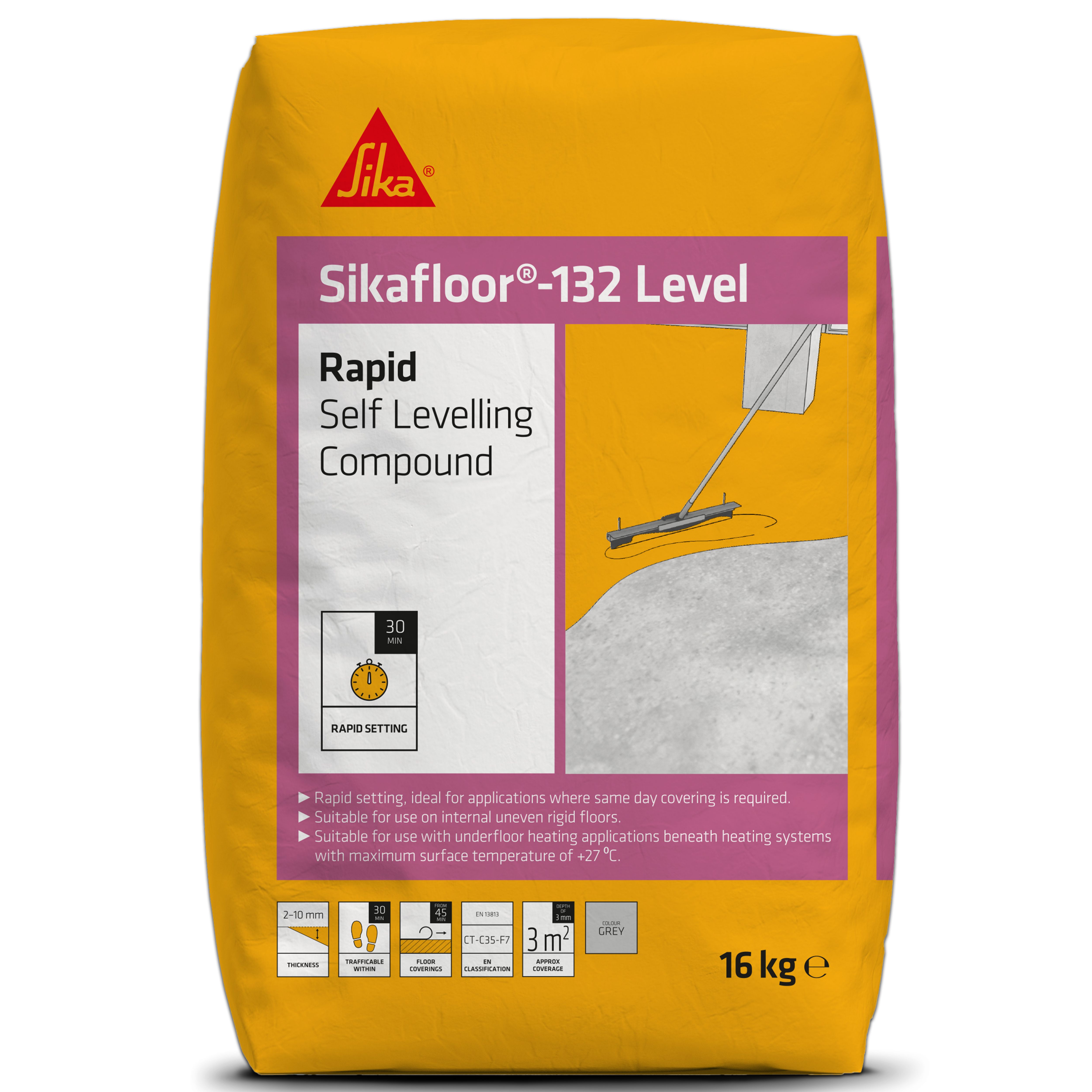 Sika Sikafloor Rapid Internal Floor levelling compound, 16kg Bag