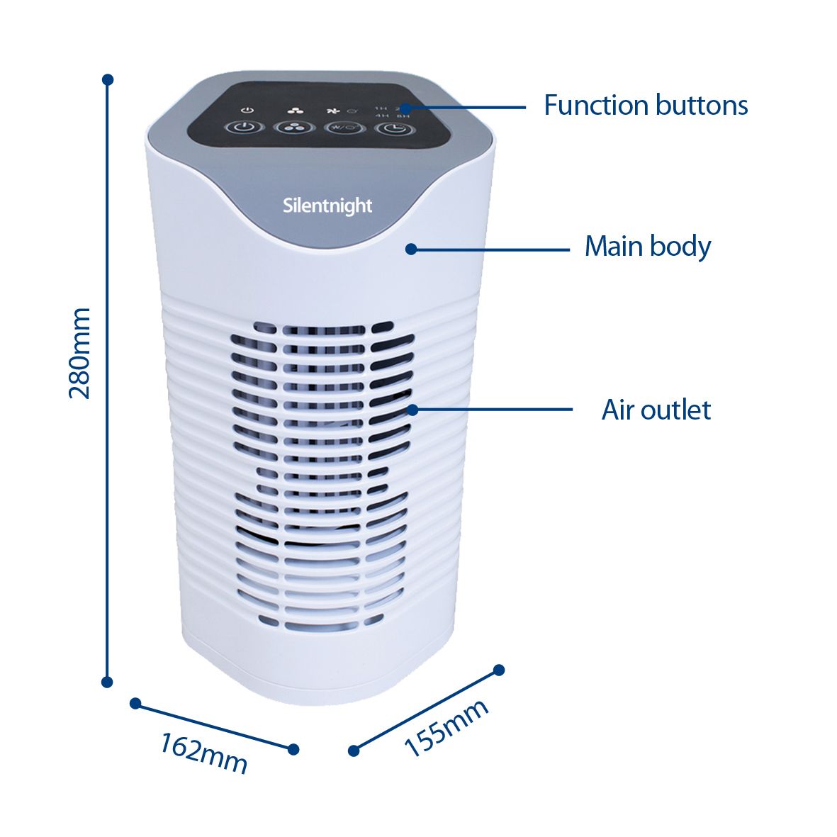 Silentnight 38060 Variable speed Air purifier White
