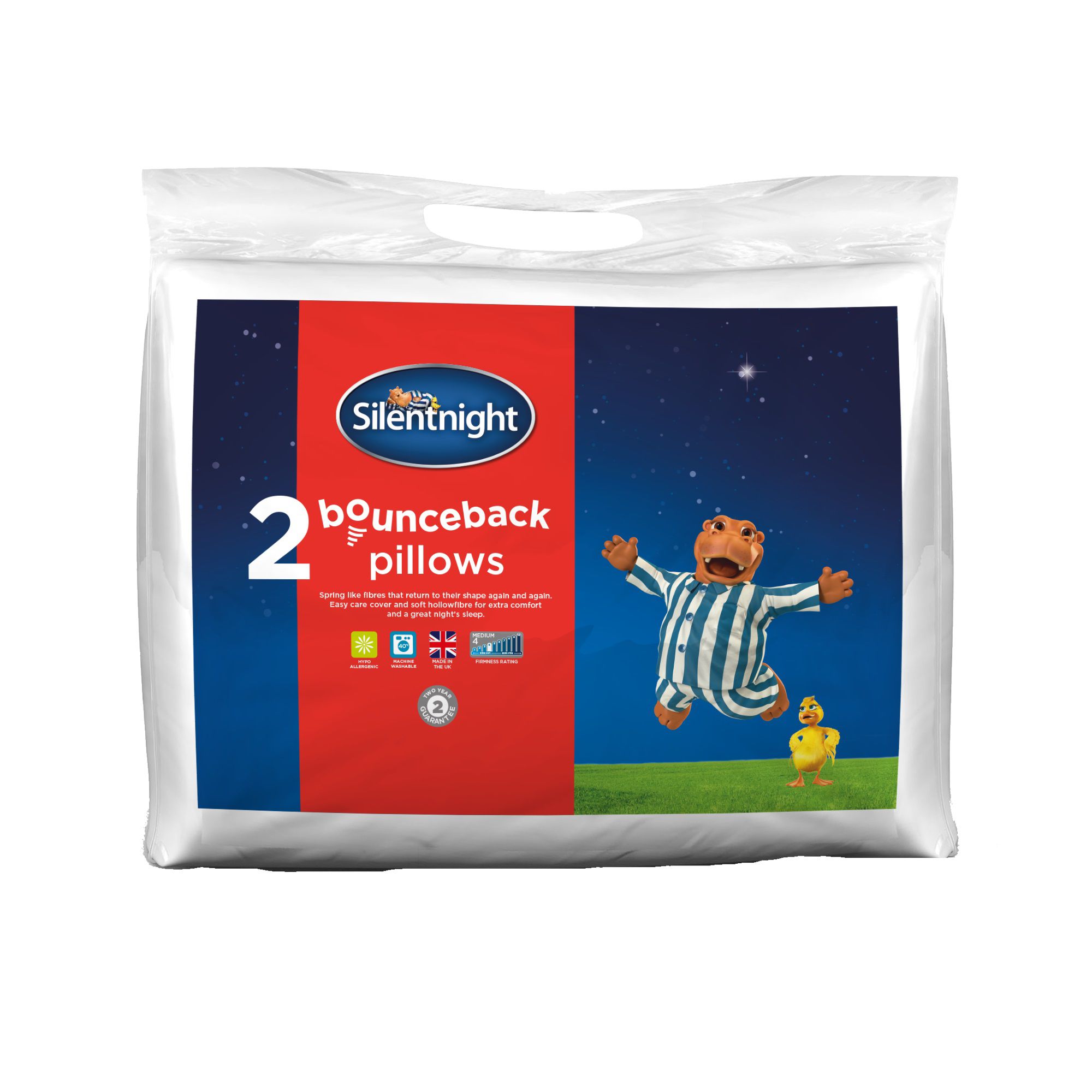 Silentnight Bounceback Hypoallergenic Pillow, Pack of 2 DIY at B&Q