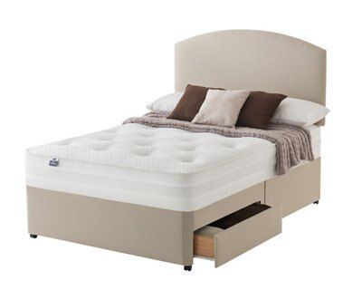 Silentnight Lux Pocket sprung 2 Drawer Super king Divan set