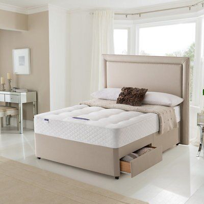 Silentnight Lux Pocket sprung 2 Drawer Super king Divan set