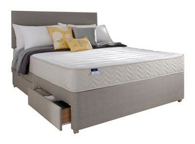 Silentnight Miracoil memory fibre Memory foam 2 Drawer Double Divan set