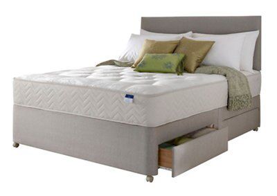 Silentnight Miracoil tufted ortho 2 Drawer King Orthopedic divan set