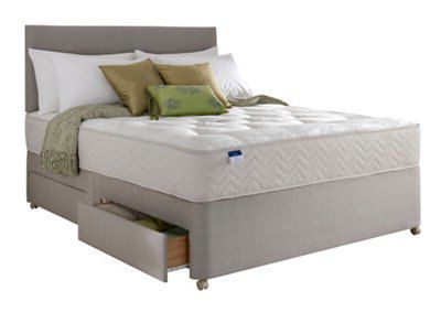 Silentnight Miracoil tufted ortho 4 Drawer Double Orthopedic divan set