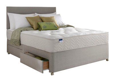 Silentnight Miracoil tufted ortho 4 Drawer Super king Orthopedic divan set