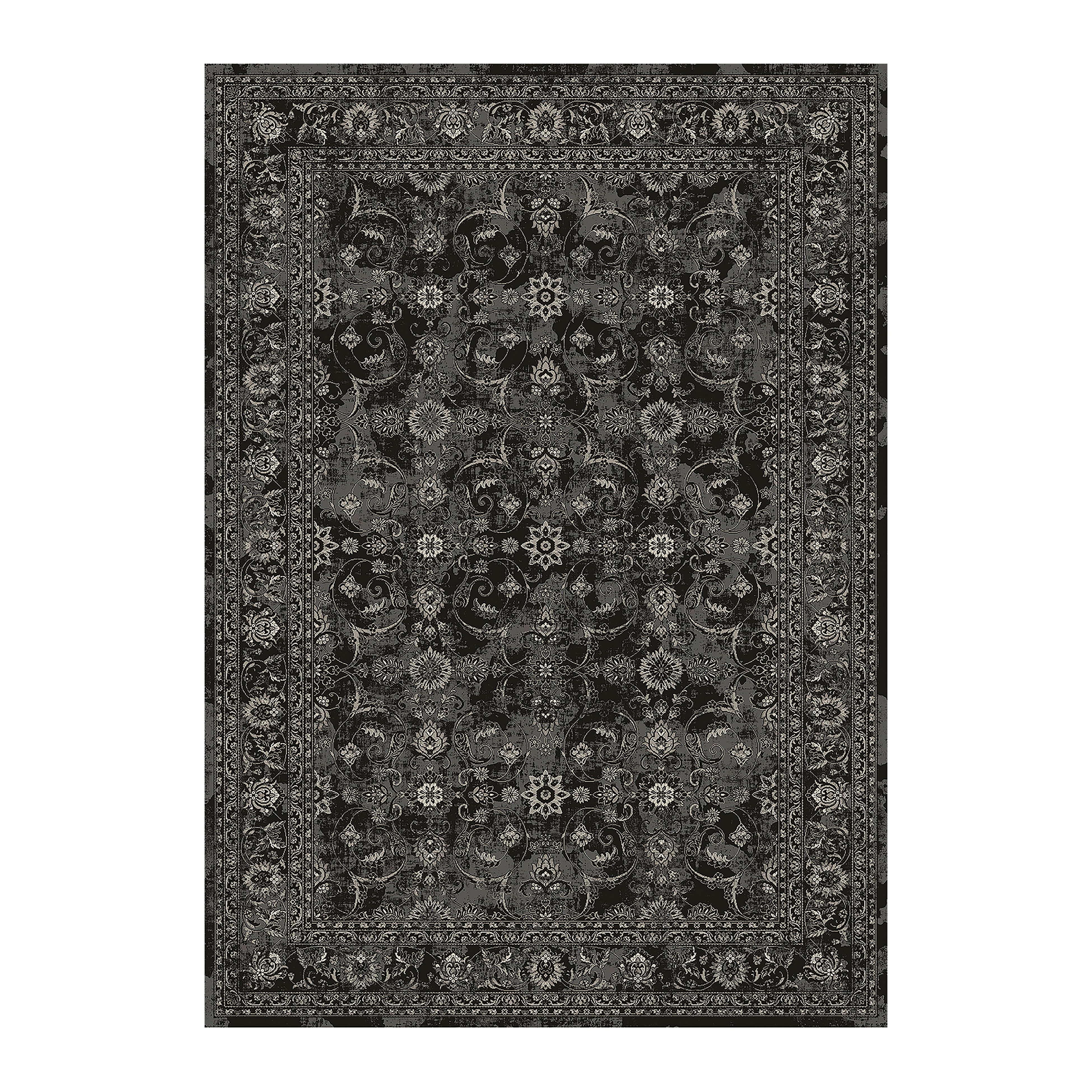 Silk Road Charcoal Nuza Medium Rug, (L)160cm x (W)120cm