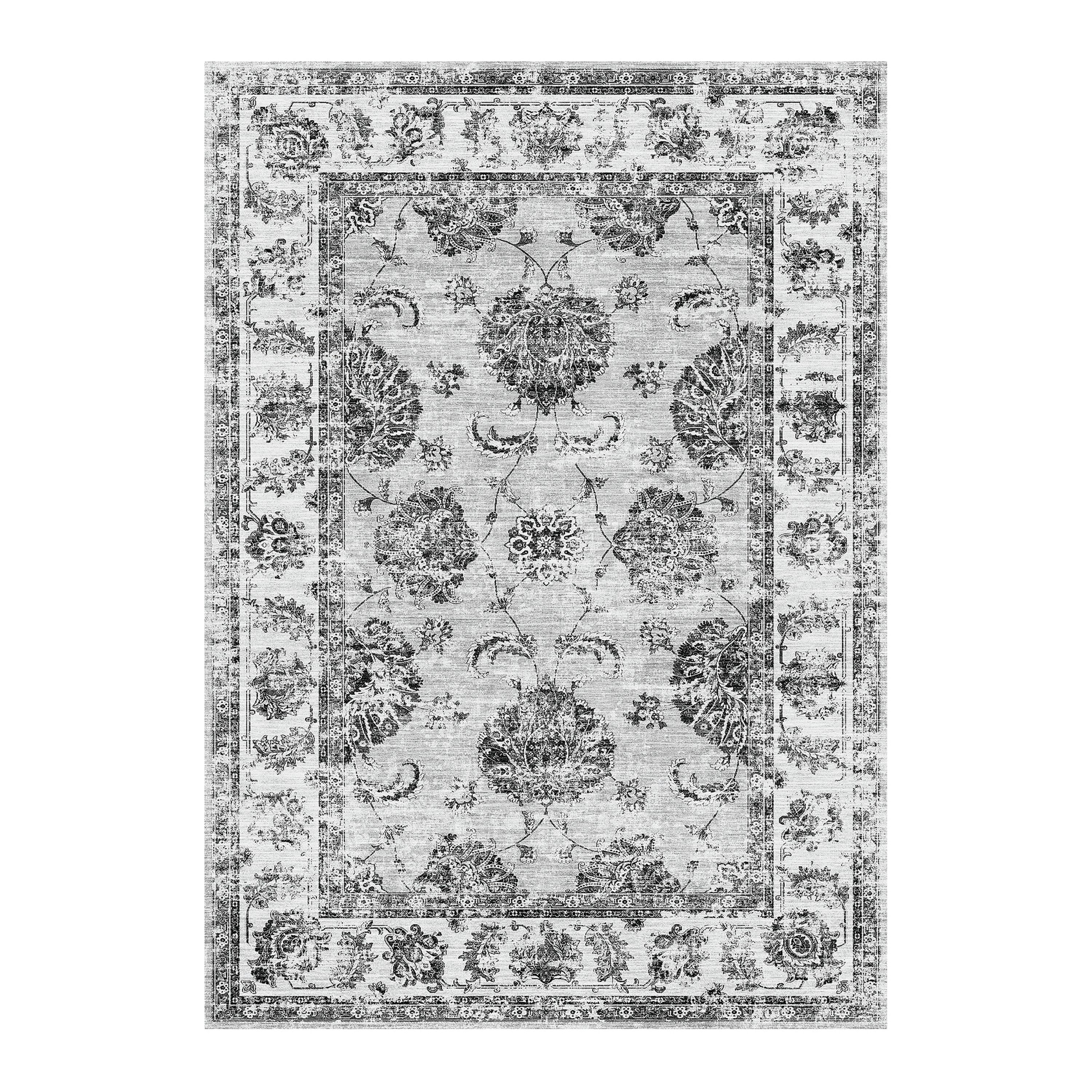 Silk Road Grey Sulus Medium Rug, (L)160cm x (W)120cm