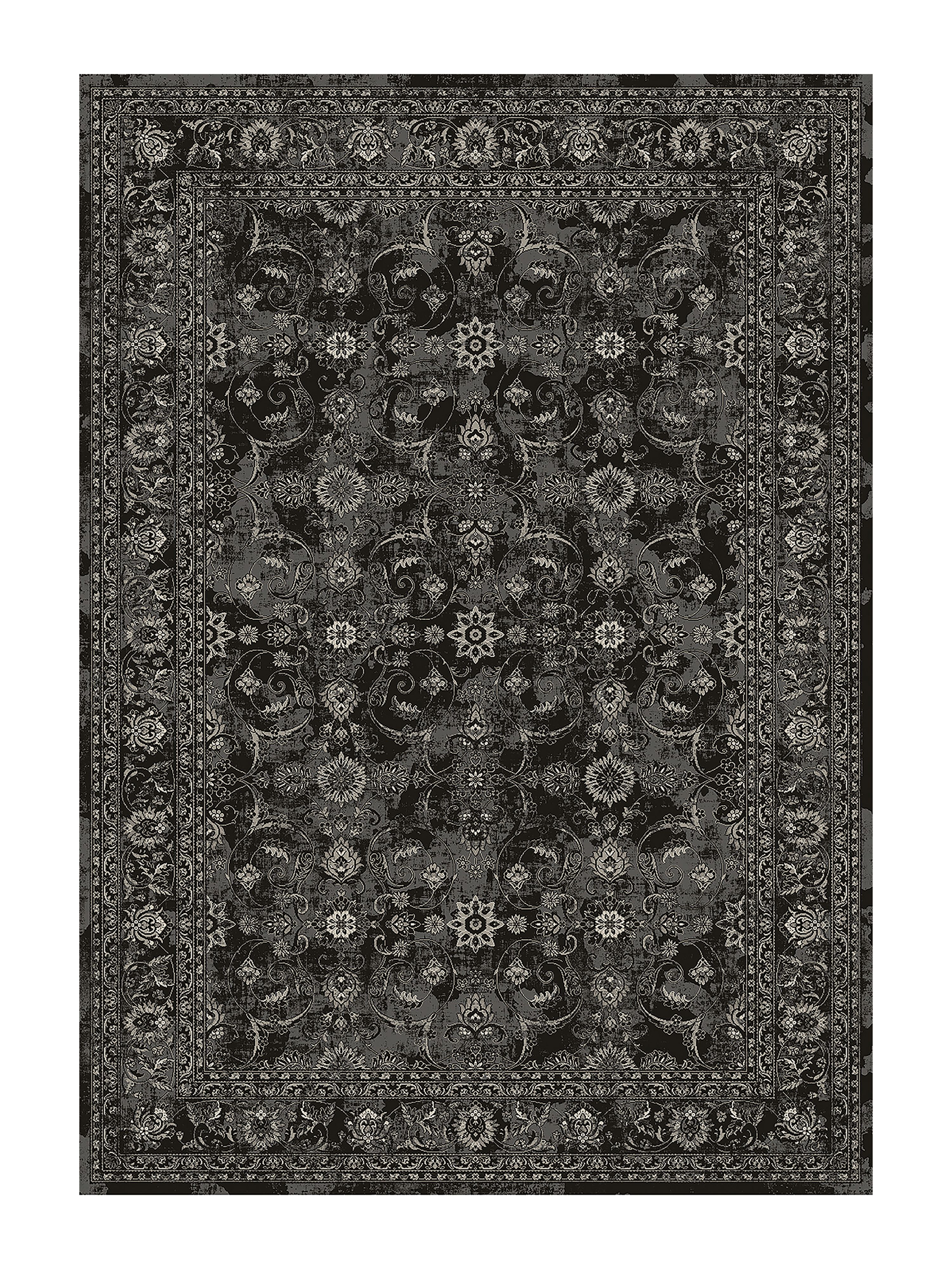 Silk Road Grey Traditional Large Rug, (L)230.7cm x (W)160cm