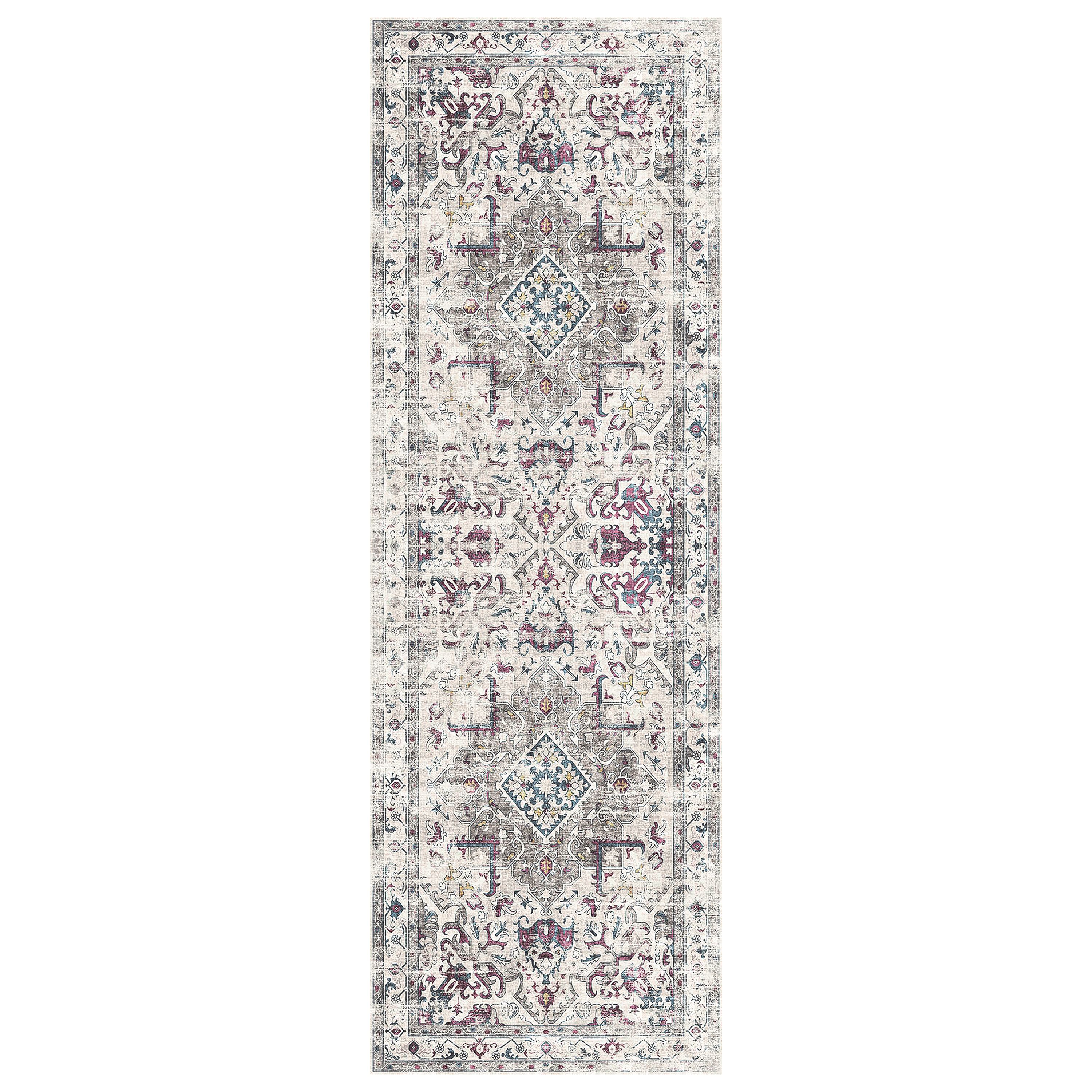 Silk Road Multi Bahala Medium Runner, (L)180cm x (W)60cm