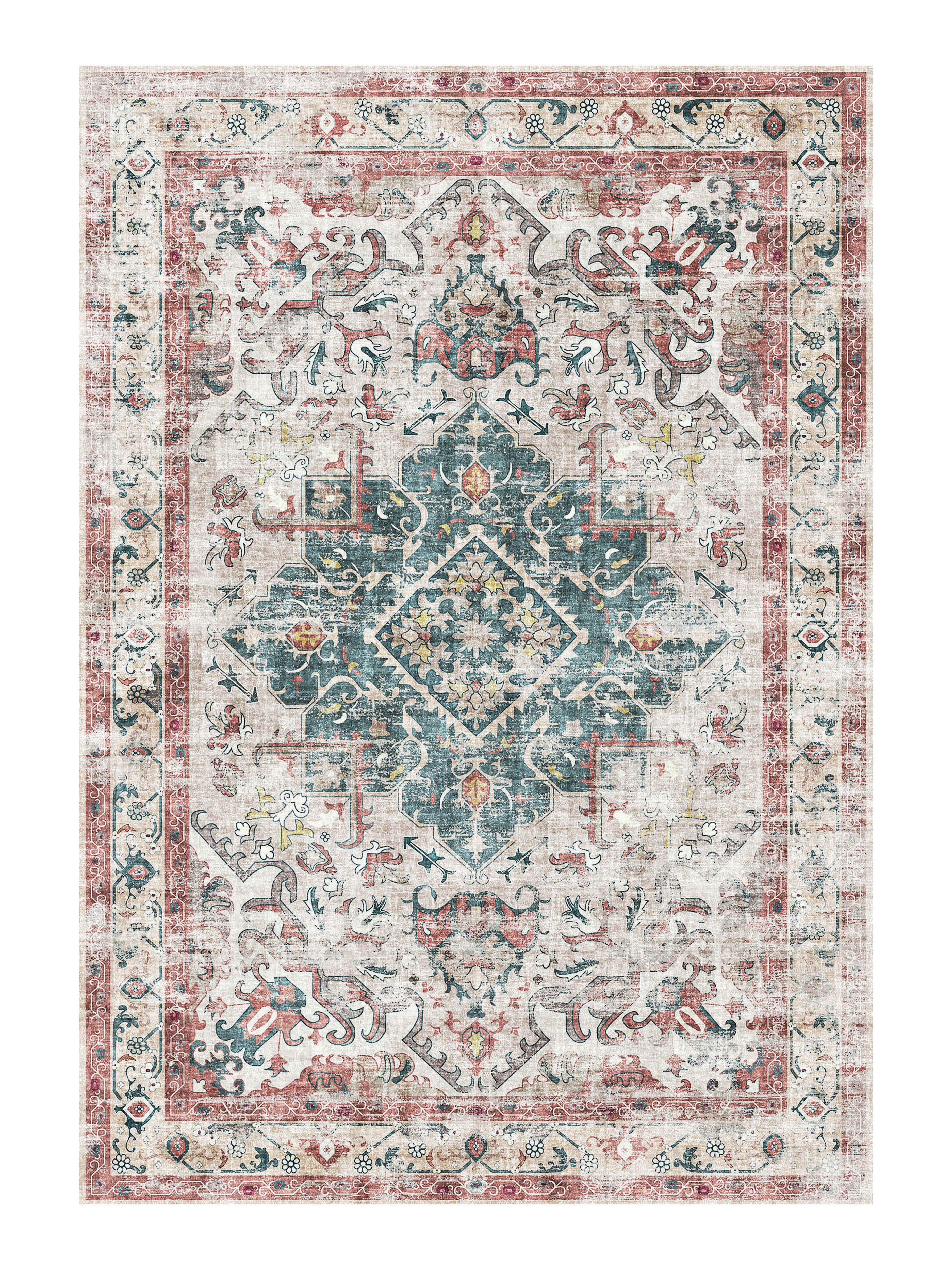 Silk Road Multi Traditional Large Rug, (L)230.4cm x (W)160cm