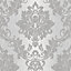 Silk Silver effect Wallpaper