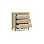 Silkeborg Matt riviera oak effect 3 Drawer Chest of drawers (H)880mm (W)821mm (D)400mm
