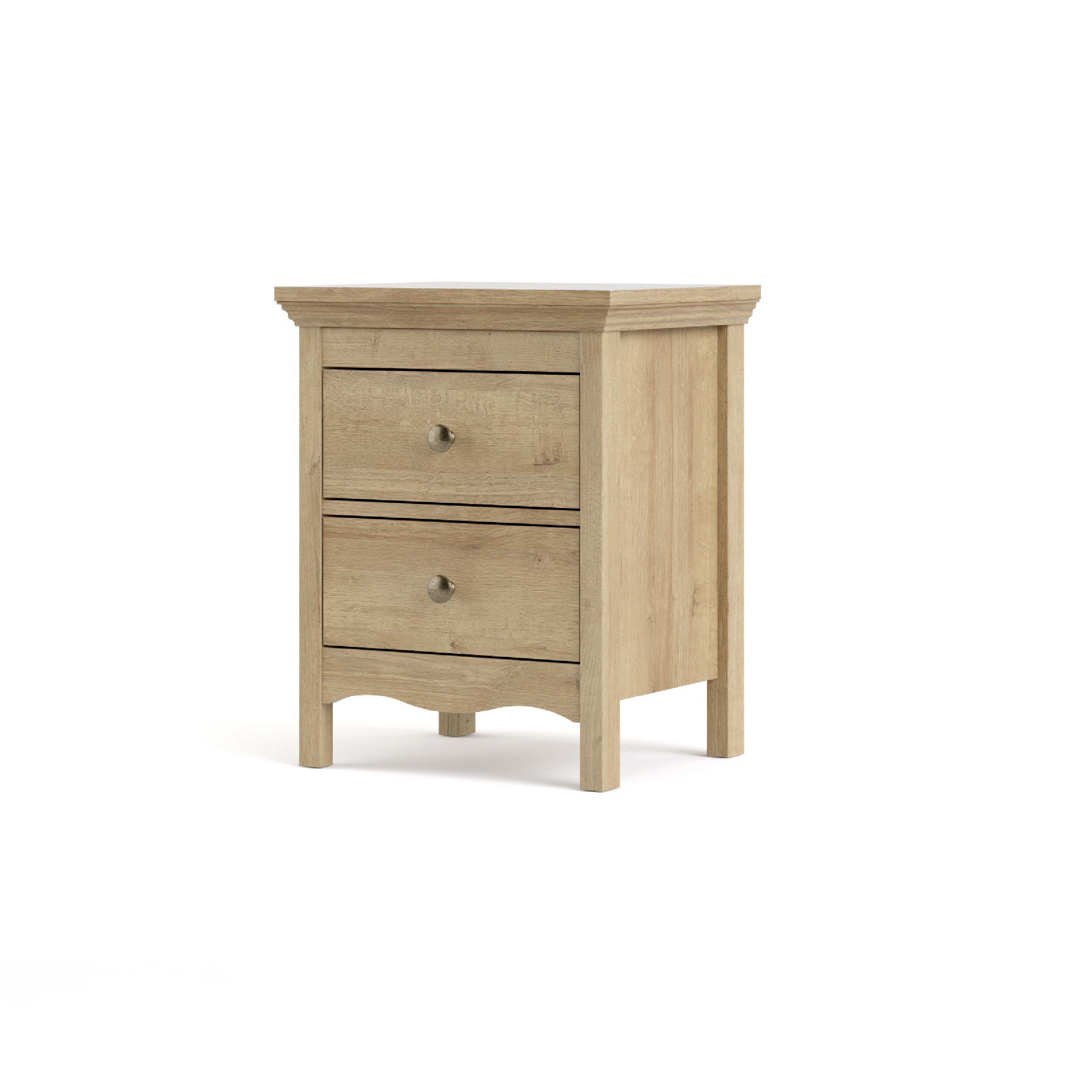 Silkeborg Matt riviera oak effect Bedside chest (H)600mm (W)478mm (D)400mm