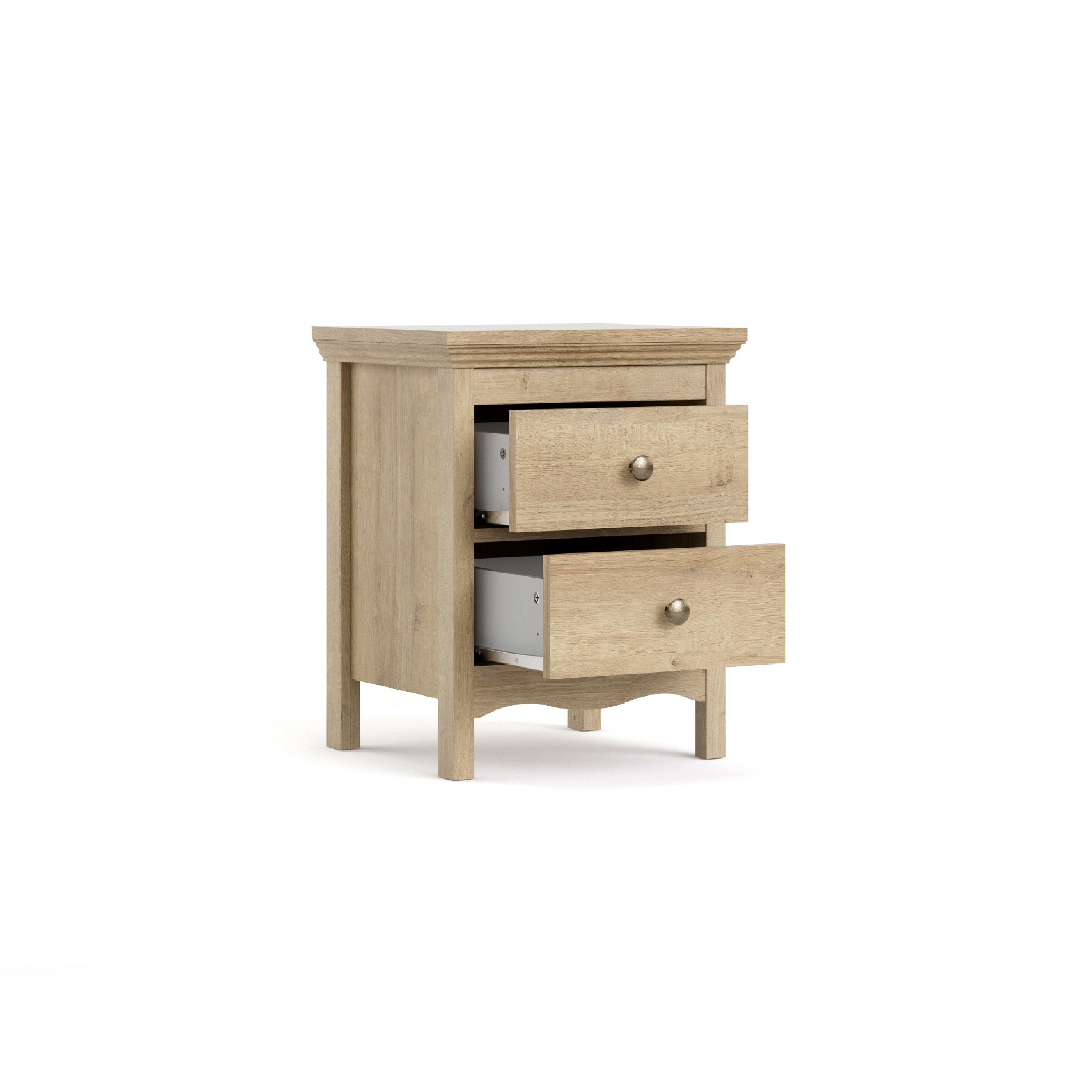 Silkeborg Matt riviera oak effect Bedside chest (H)600mm (W)478mm (D)400mm