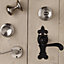Silver Brass & stainless steel Round Internal Door knob (Dia)45mm, Set