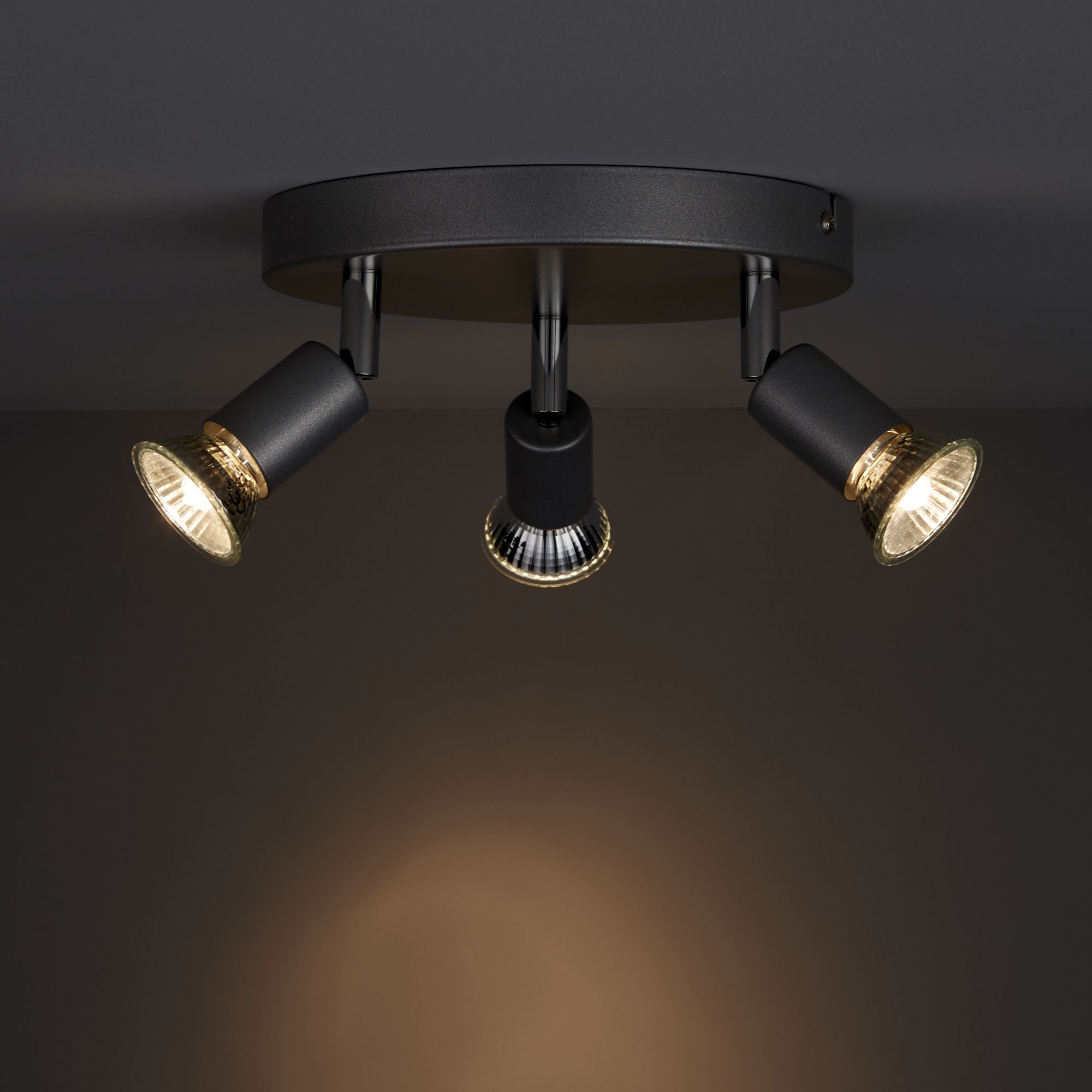 Silver effect 3 Light Spotlight