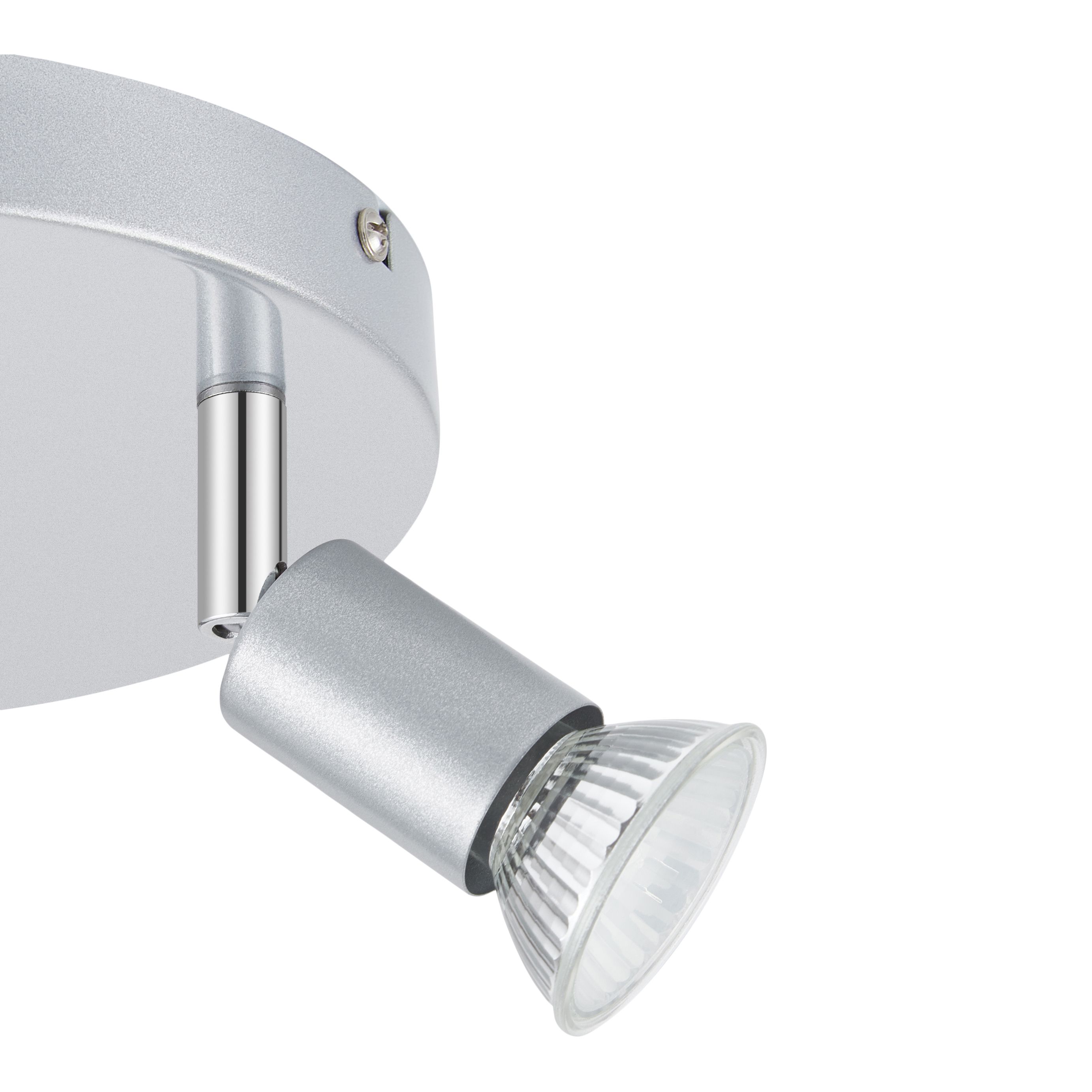 Silver effect 3 Light Spotlight