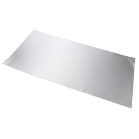 Silver effect Aluminium Embossed Sheet, (H)1000mm (W)500mm (T)0.5mm 580g