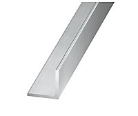 Silver effect Aluminium Equal L-shaped Angle profile, (L)2.5m (W)15mm