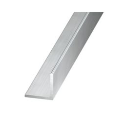 Silver effect Aluminium Equal L-shaped Angle profile, (L)2.5m (W)30mm
