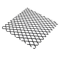 Silver effect Aluminium Perforated Sheet, (H)1000mm (W)500mm (T)1mm 1180g