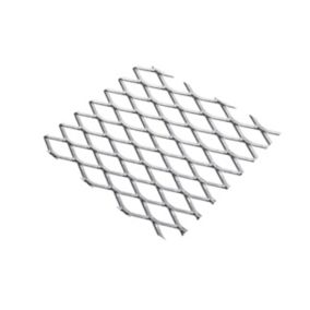 Silver effect Aluminium Perforated Sheet, (H)500mm (W)250mm (T)0.8mm 100g