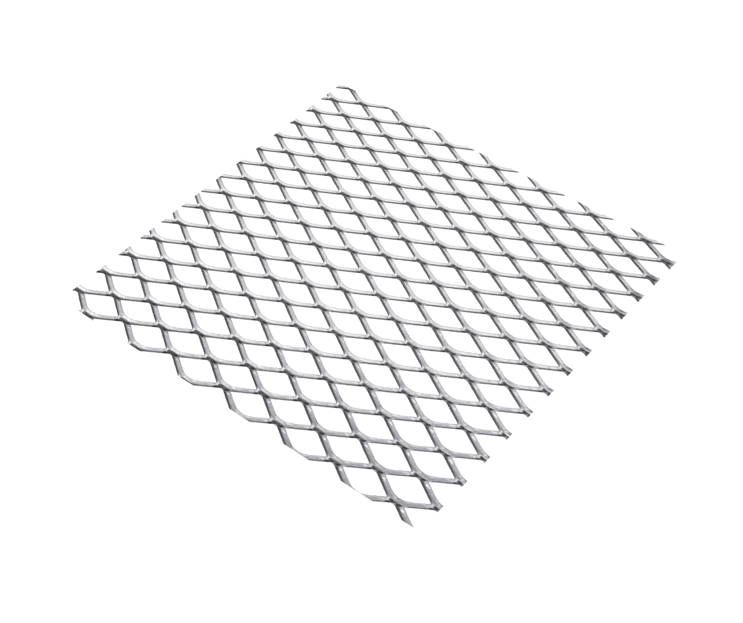 Silver effect Aluminium Perforated Sheet, (H)500mm (W)250mm (T)0.8mm 10g
