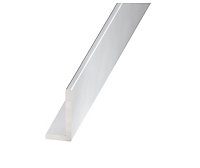 Silver effect Anodised Aluminium Unequal L-shaped Angle profile, (L)2m (W)15mm