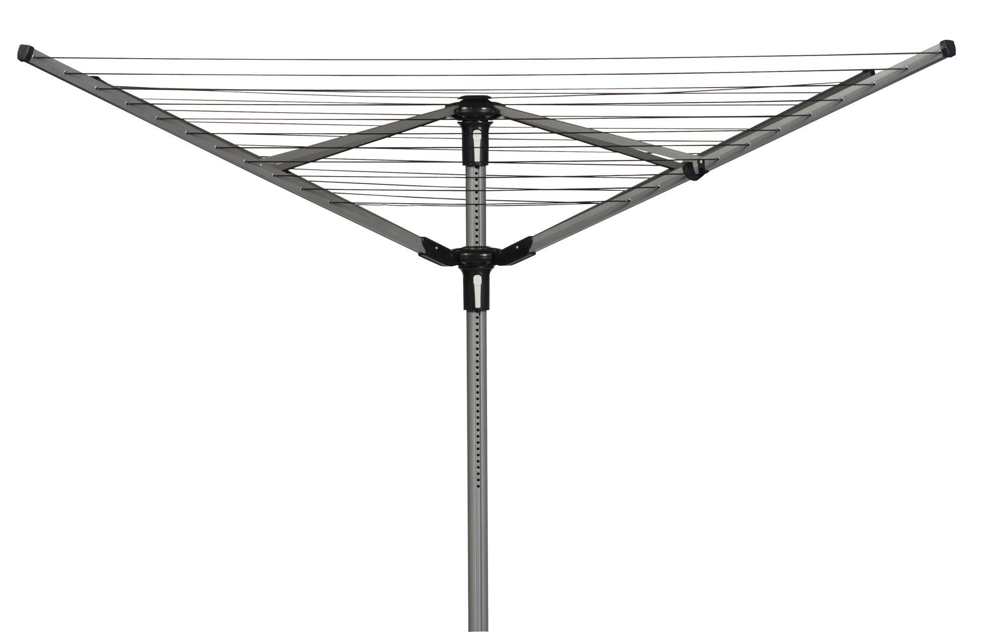Silver effect Black Plastic steel Arm Rotary airer, 60m