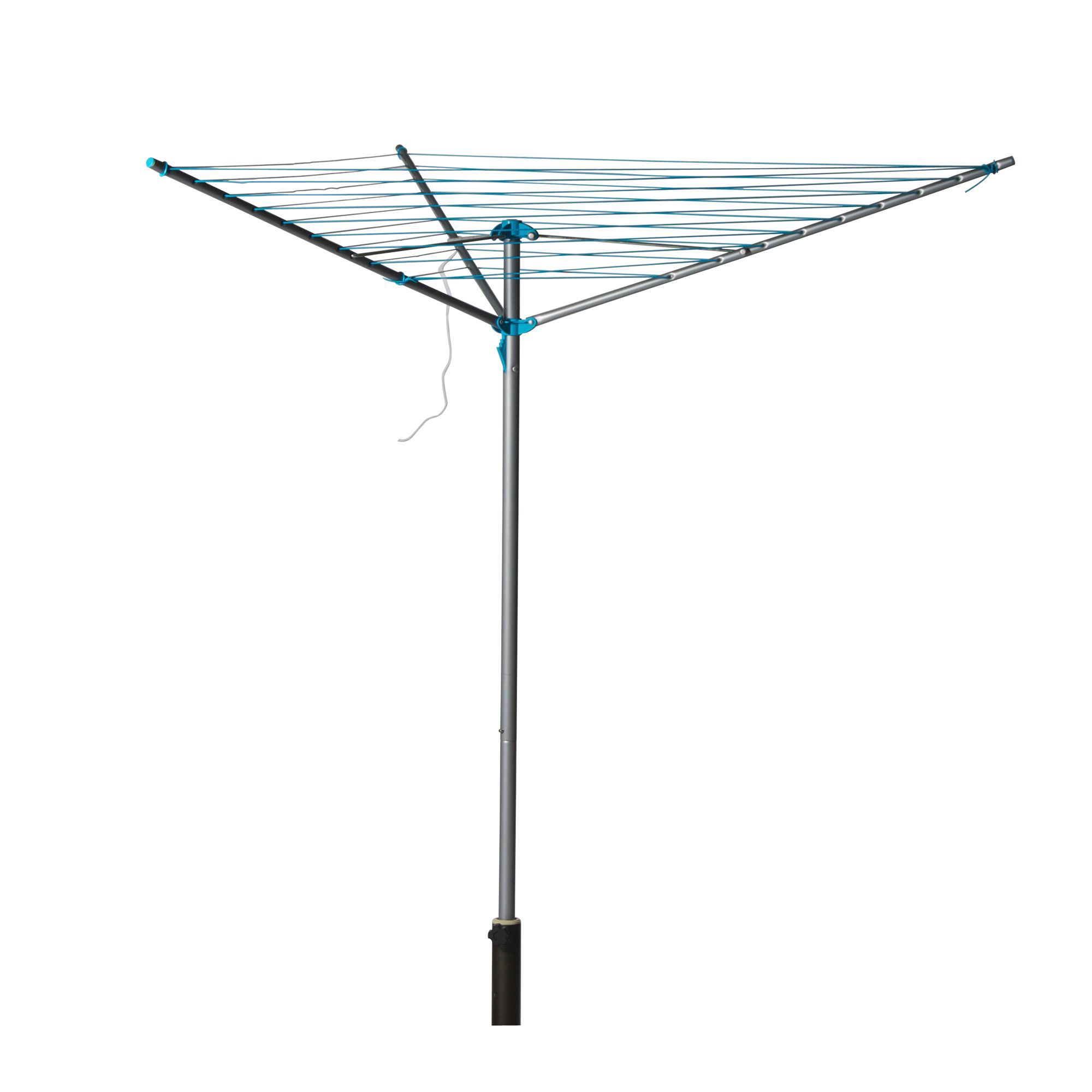 Silver effect Blue Plastic steel Arm Rotary airer, 30m