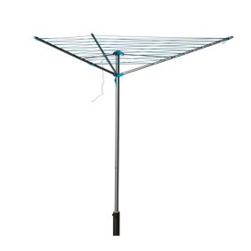 Silver effect Blue Plastic & steel 3 Arm Rotary airer, 30m