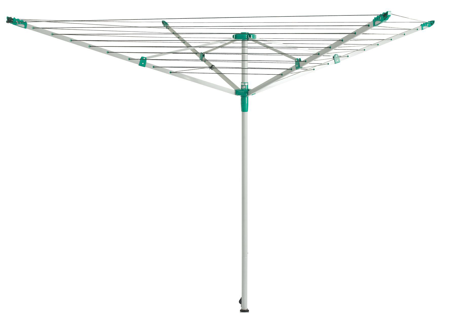 Silver effect Blue Plastic & steel 4 Arm Rotary airer, 45m