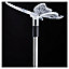Silver effect Butterfly Solar-powered LED Spike light